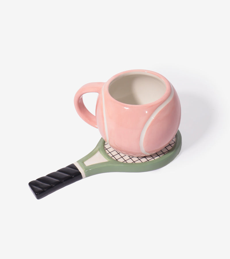 Tennis-Tasse mit Untertasse