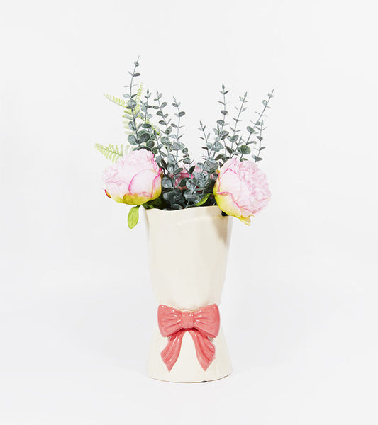 Vase schleife bouquet