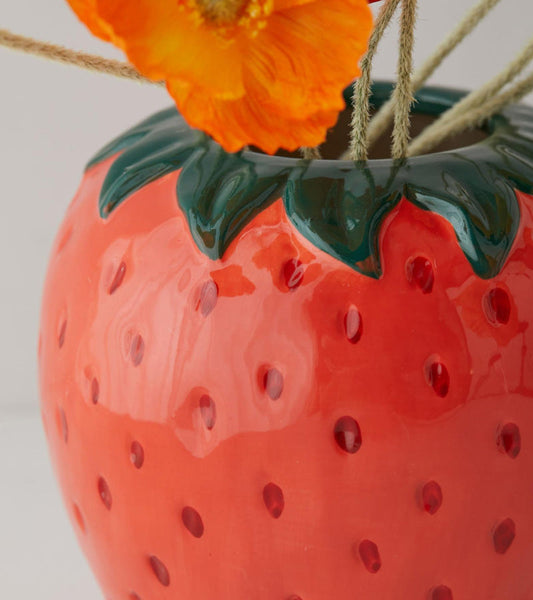 Vase erdbeere keramik