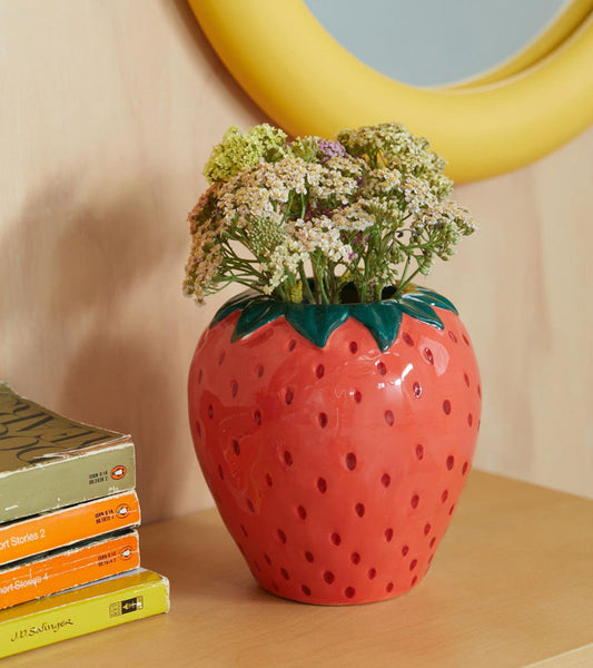 Vase erdbeere keramik
