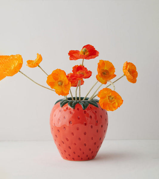 Vase erdbeere keramik