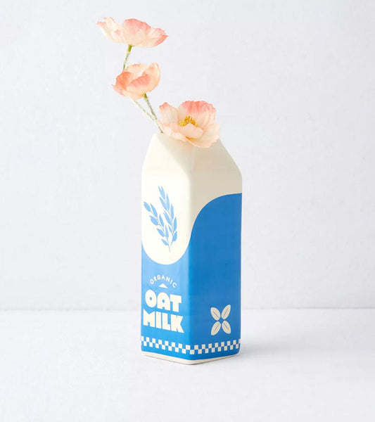 Vase hafermilch packung