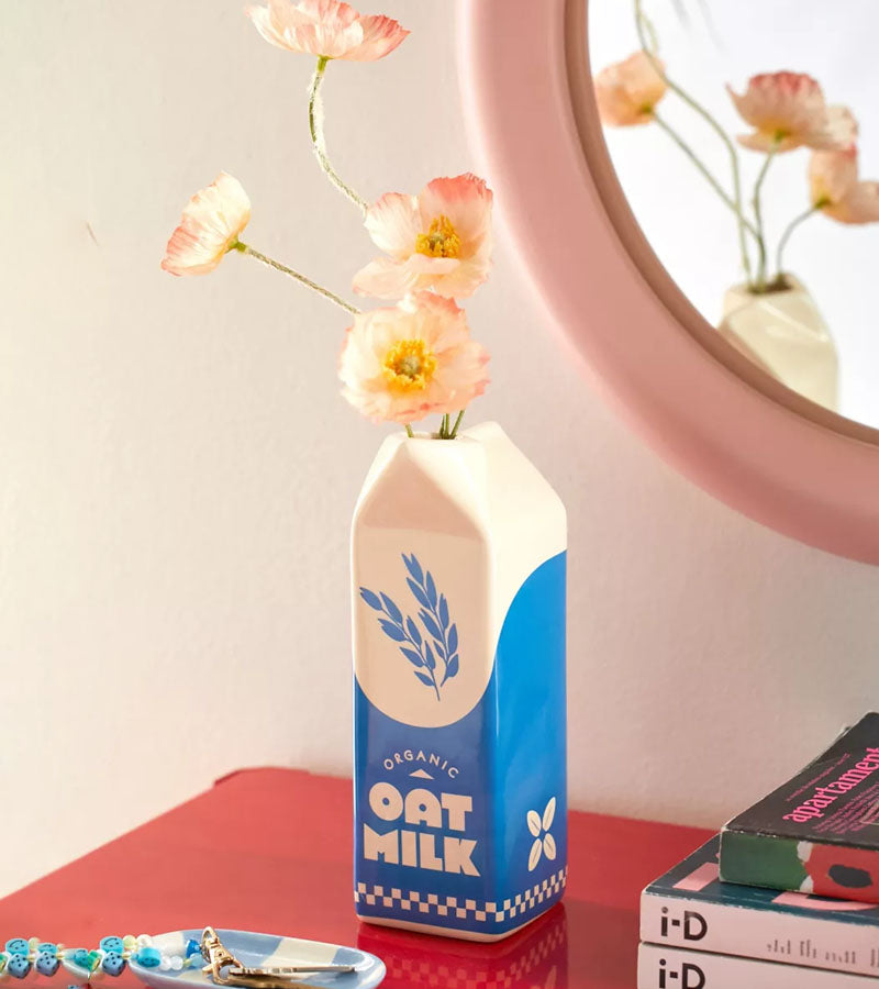 Vase hafermilch packung