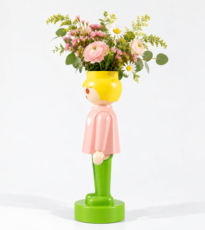 Vase Playmobil Pop rose