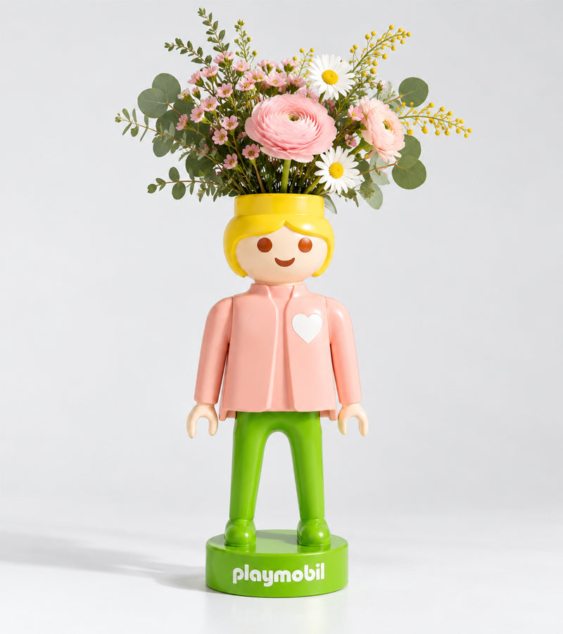 Vase Playmobil Pop rose