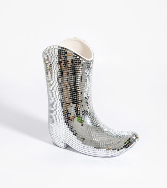 Vase cowboystiefel disco