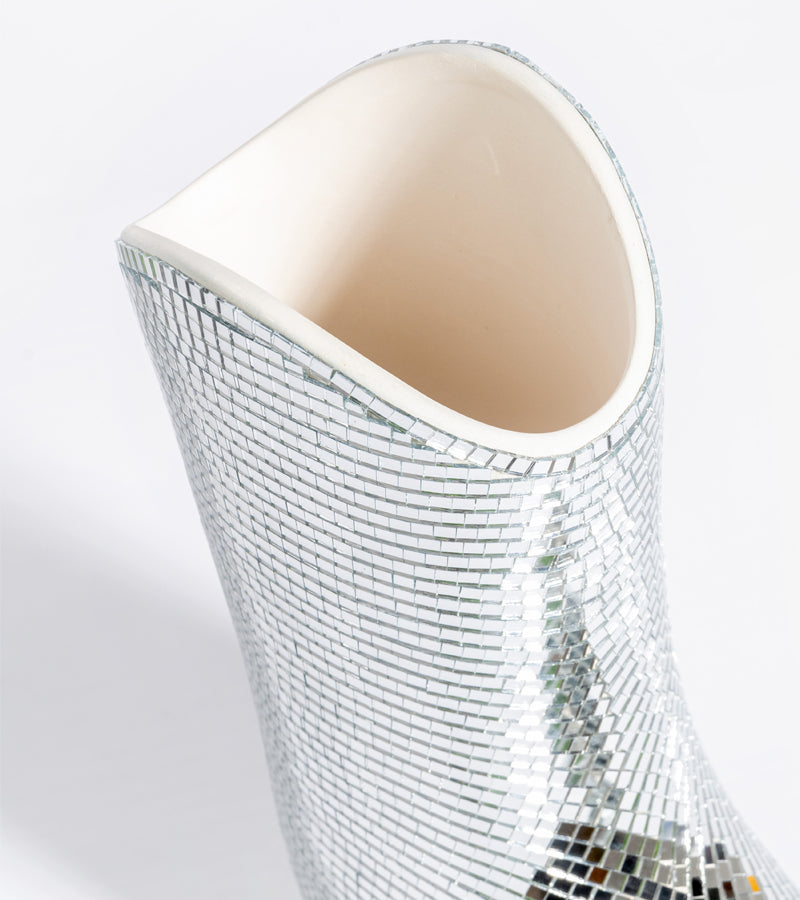 Vase cowboystiefel disco