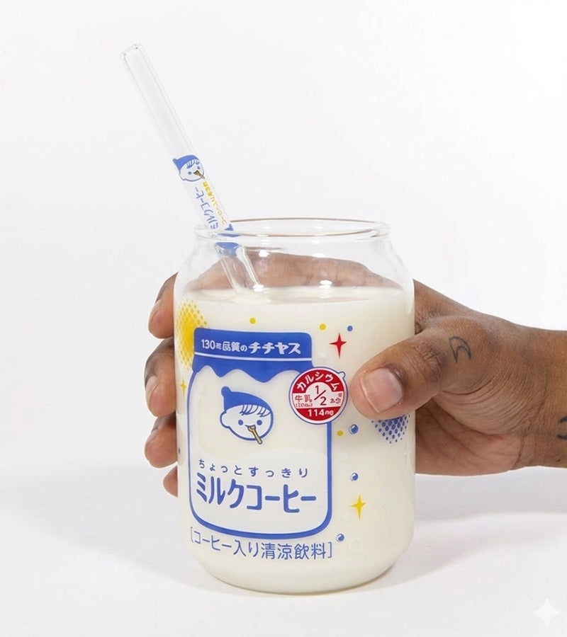 Glas milk cup kawaii